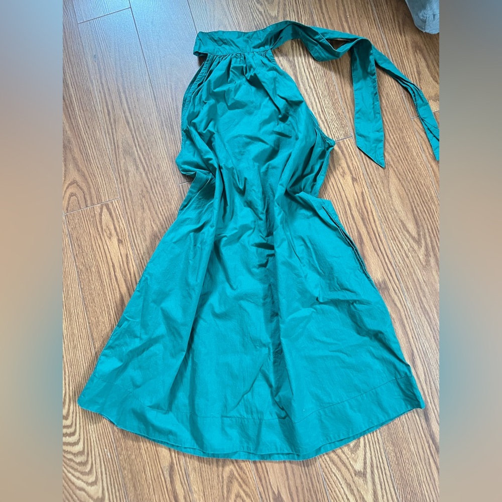 Mango Green Halter Sundress for Cocktail Nights